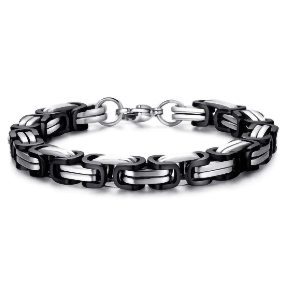 Bold 8MM Stainless Steel Bracelet – Sleek Homme Hand Chain for Men’s Modern Jewelry Style