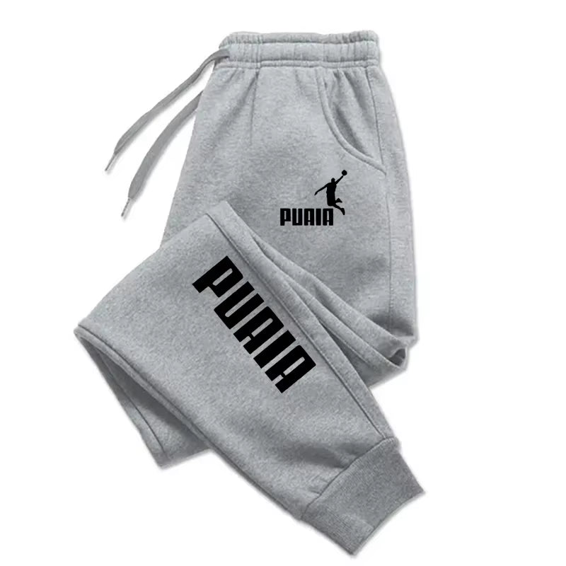 PUAIA Print Men'S Pants Autumn/Winter New Sport Jogging Trousers Fitness Loose Fit Clothing Solid Color Outfit Streetwear Pants