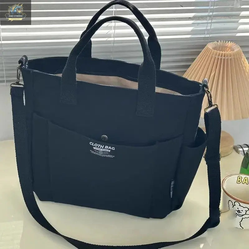 Urban Minimalist Women’s Large Capacity Canvas Tote Bag – Casual Shoulder, Crossbody & Handbag for College, Work, Travel & Daily Use