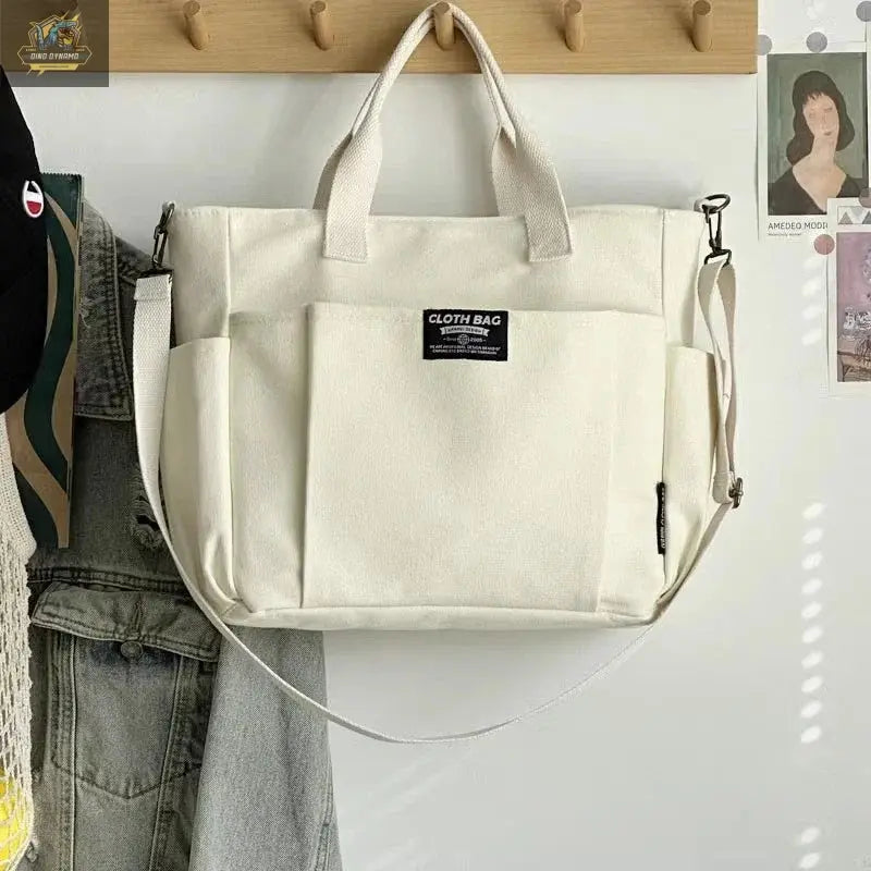 Urban Minimalist Women’s Large Capacity Canvas Tote Bag – Casual Shoulder, Crossbody & Handbag for College, Work, Travel & Daily Use