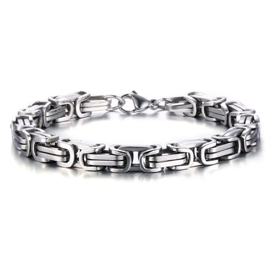Bold 8MM Stainless Steel Bracelet – Sleek Homme Hand Chain for Men’s Modern Jewelry Style