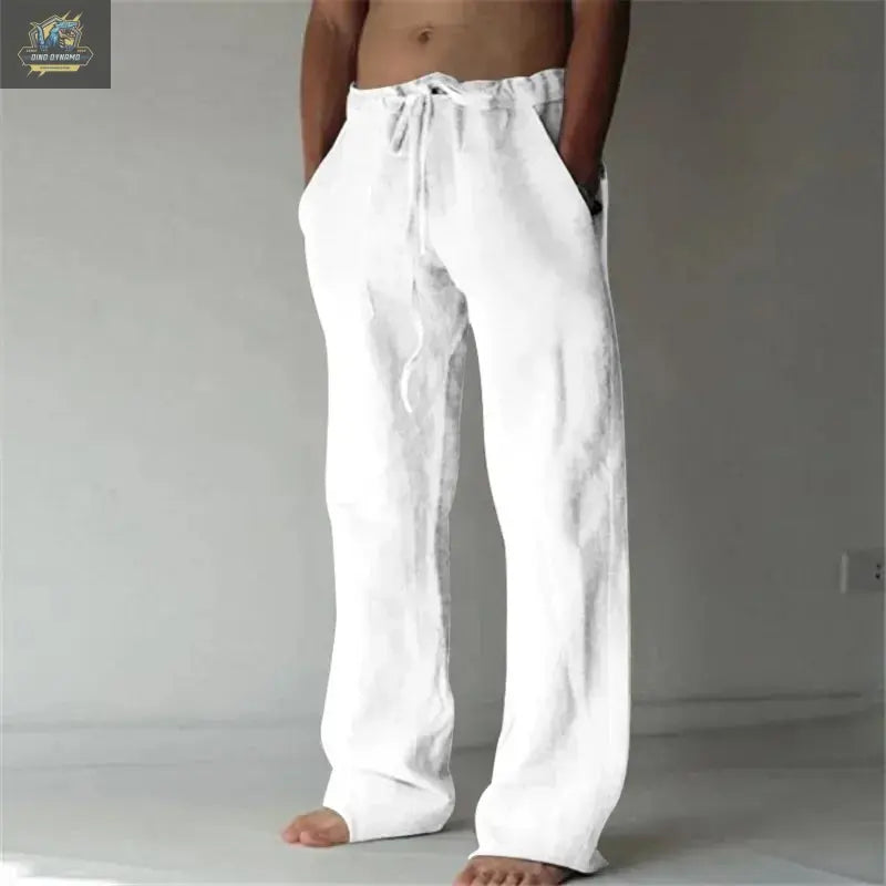 Ropa Hombre Baggy Pants Men'S Cotton Linen Casual Pants Breathable Trousers Fitness Streetwear Clothing Jogging Autumn Summer