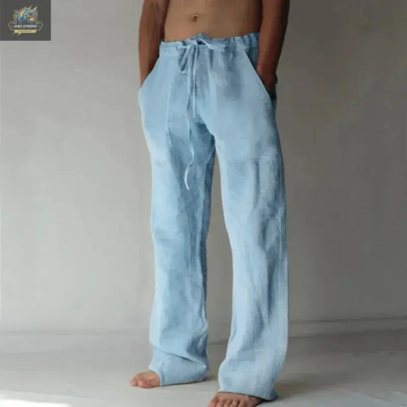 Ropa Hombre Baggy Pants Men'S Cotton Linen Casual Pants Breathable Trousers Fitness Streetwear Clothing Jogging Autumn Summer