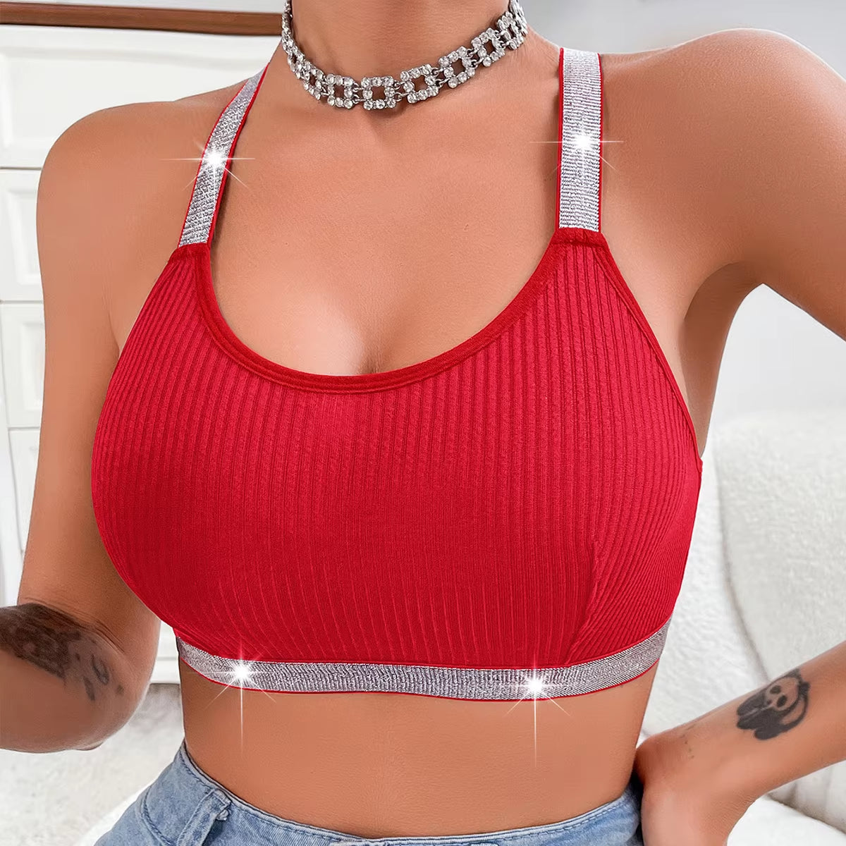 Sexy Ribbed Sportswear Fitness Women Underwear Yoga Tanks Top Backless Lingerie Lady Bras Comfortable Push up Chic Bralette